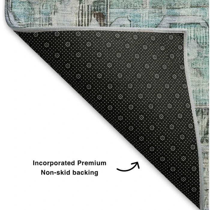 Addison Mayfield Teal AMF1729 - 8ft. Round Rug