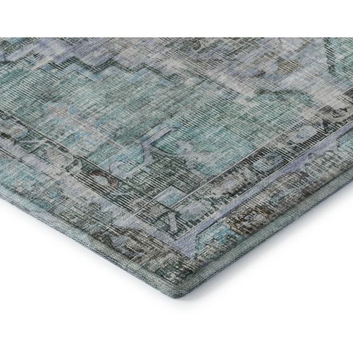 Addison Mayfield Teal AMF1729 - 8ft. Round Rug