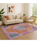 Addison Mayfield Orange AMF1731 - 8ft. Round Rug