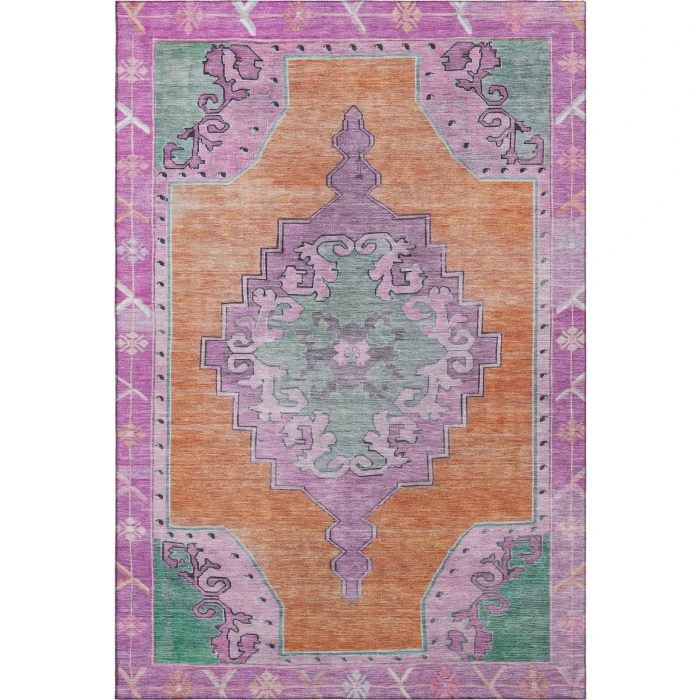 Addison Mayfield Orange AMF1731 - 8ft. Round Rug