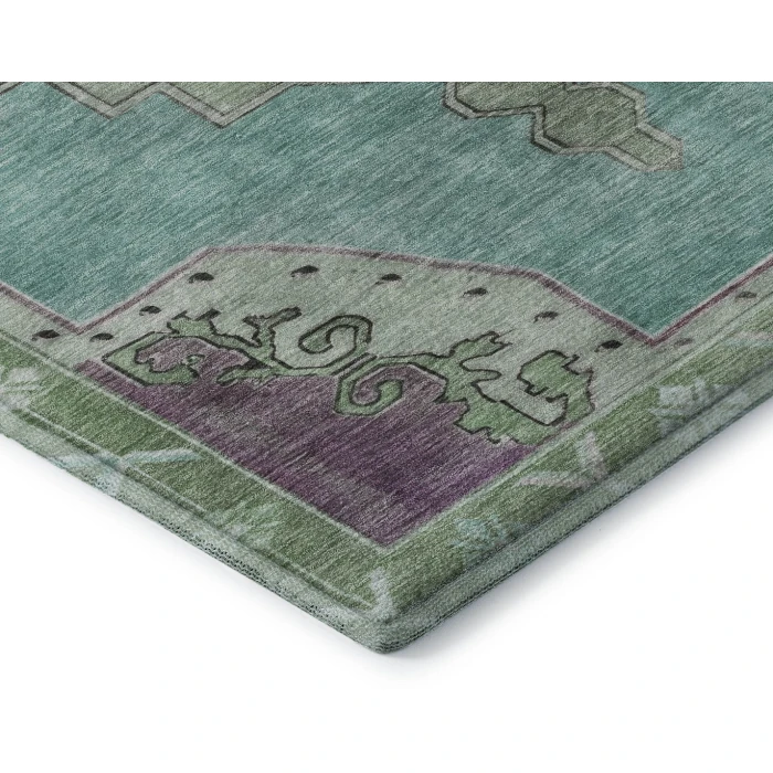 Addison Mayfield Teal AMF1731 - 8ft. Round Rug