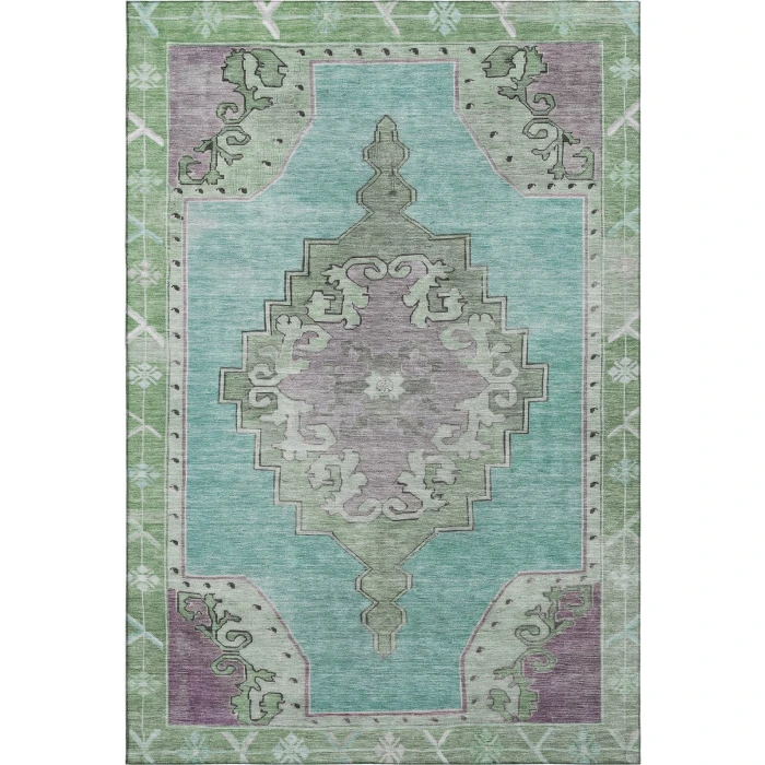 Addison Mayfield Teal AMF1731 - 8ft. Round Rug