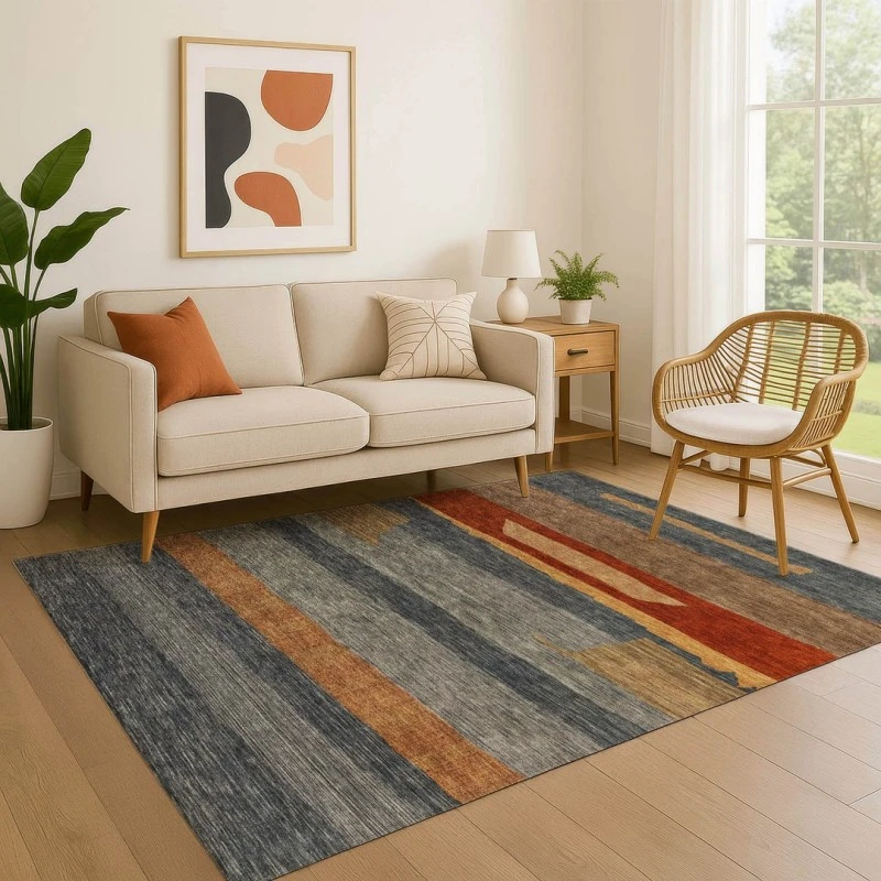 Addison Mayfield Blue AMF1736 - 8ft. Round Rug