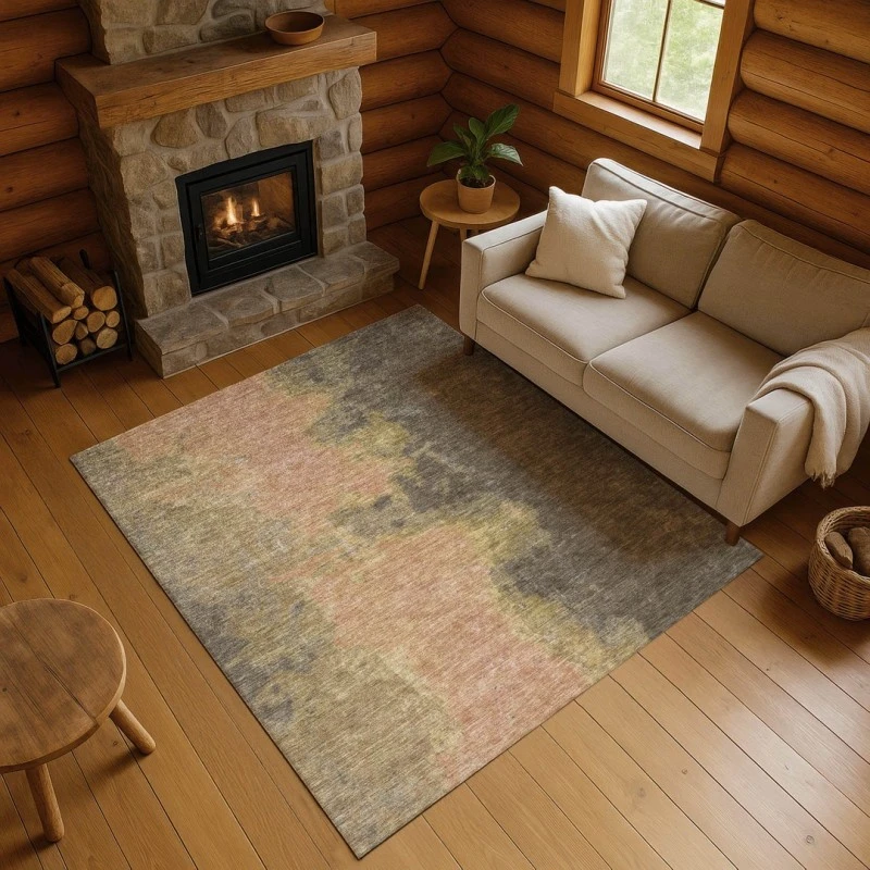 Addison Mayfield Brown AMF1742 - 8ft. Round Rug