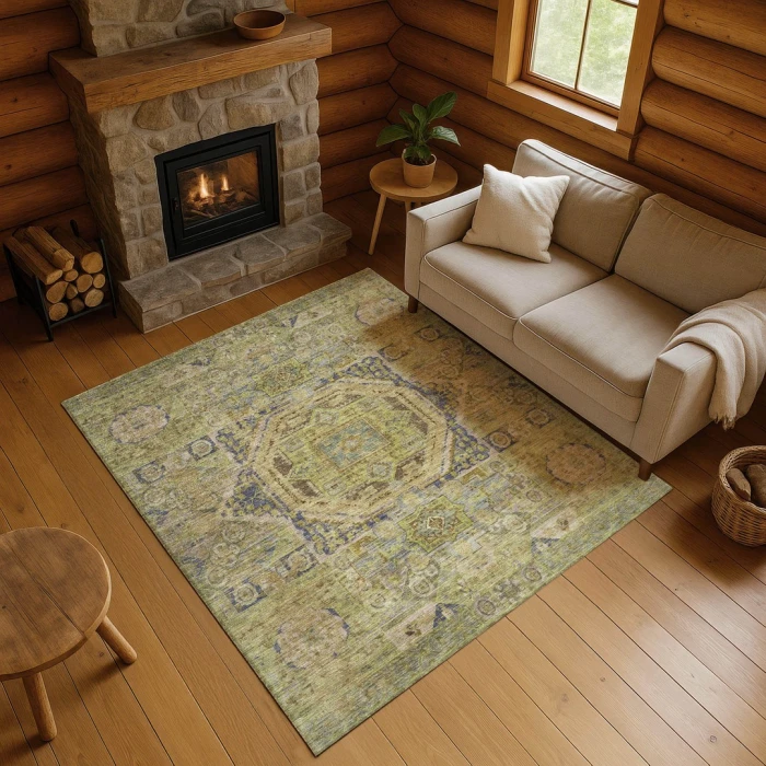 Addison Mayfield Green AMF1743 - 8ft. Round Rug
