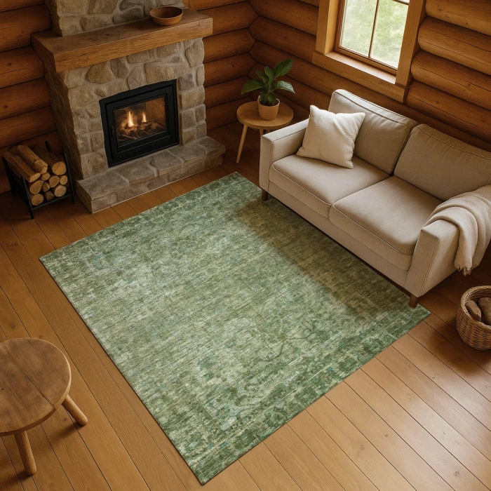 Addison Mayfield Green AMF1744 - 8ft. Round Rug