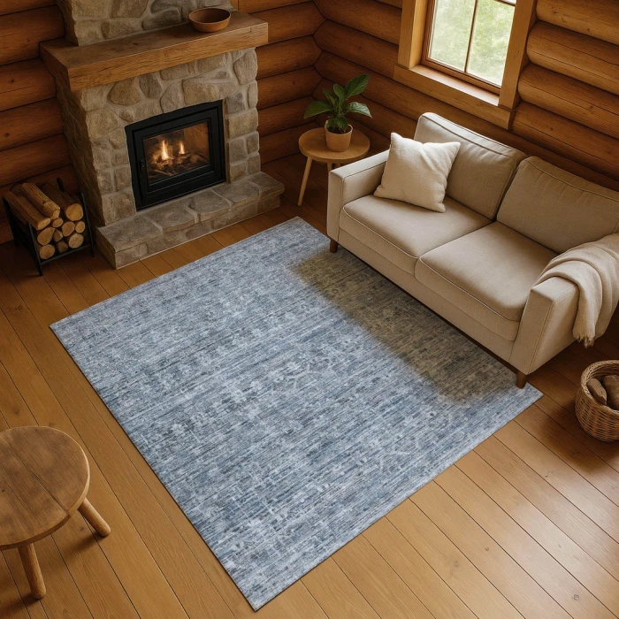 Addison Mayfield Blue AMF1746 - 8ft. Round Rug