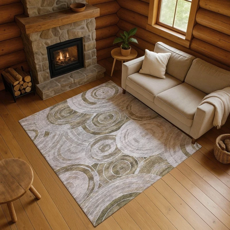 Addison Mayfield Brown AMF1750 - 8ft. Round Rug