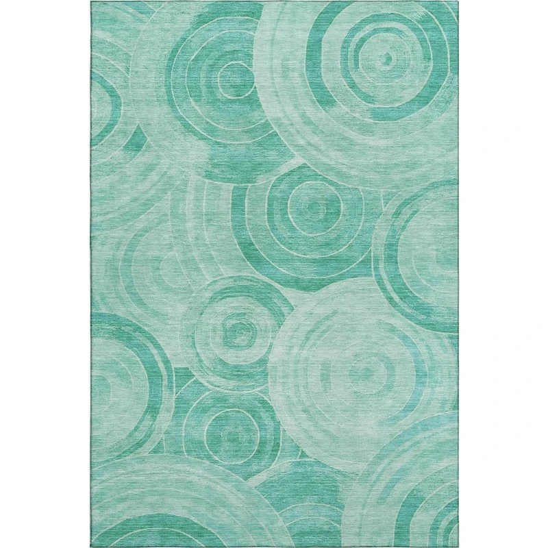 Addison Mayfield Teal AMF1750 - 8ft. Round Rug