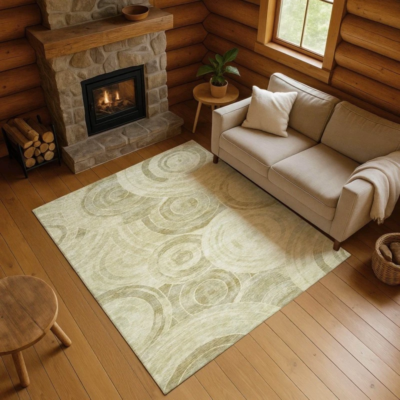 Addison Mayfield Gold AMF1750 - 8ft. Round Rug