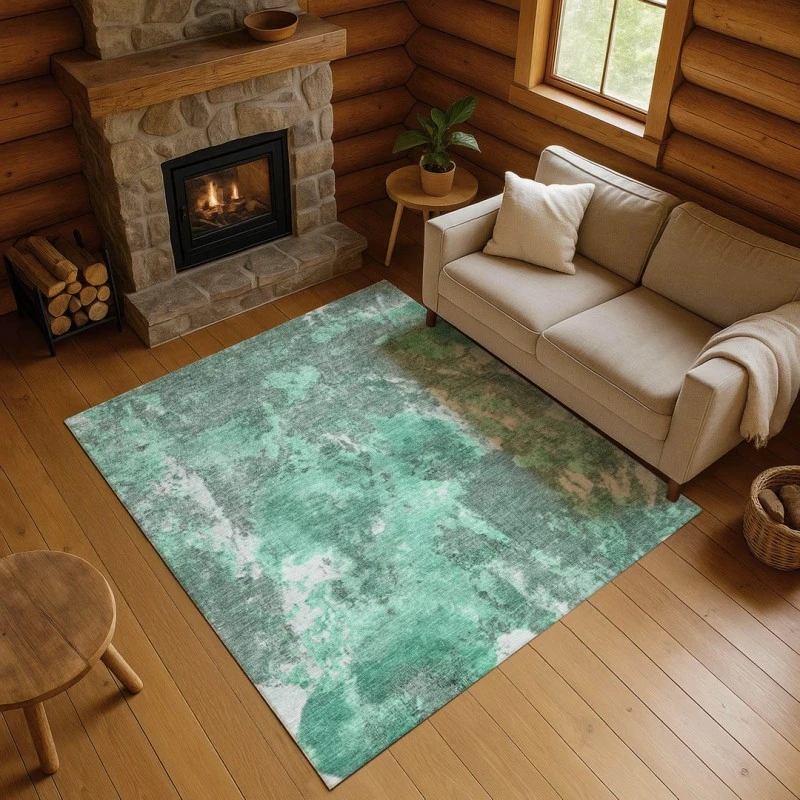 Addison Mayfield Teal AMF1756 5ft. x 7ft. 6in. Rect. Rug