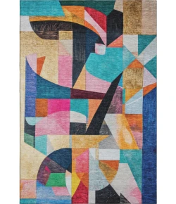 Addison Mayfield Blue AMF1757 - 8ft. Round Rug