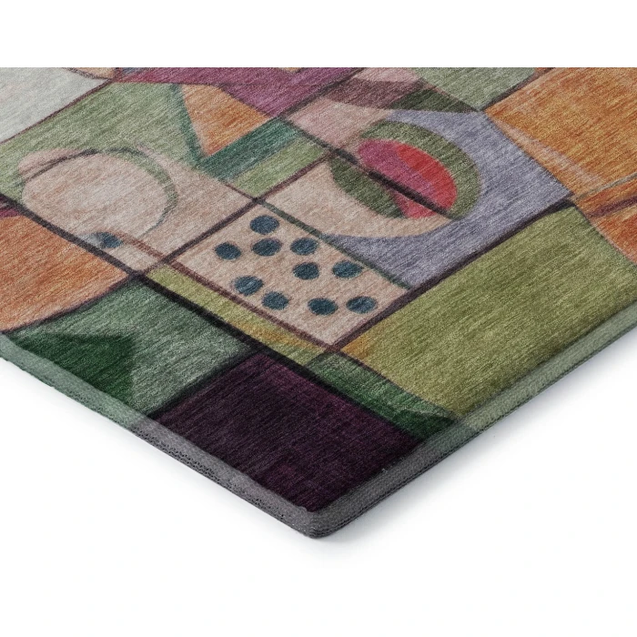 Addison Mayfield Orange AMF1758 - 8ft. Round Rug