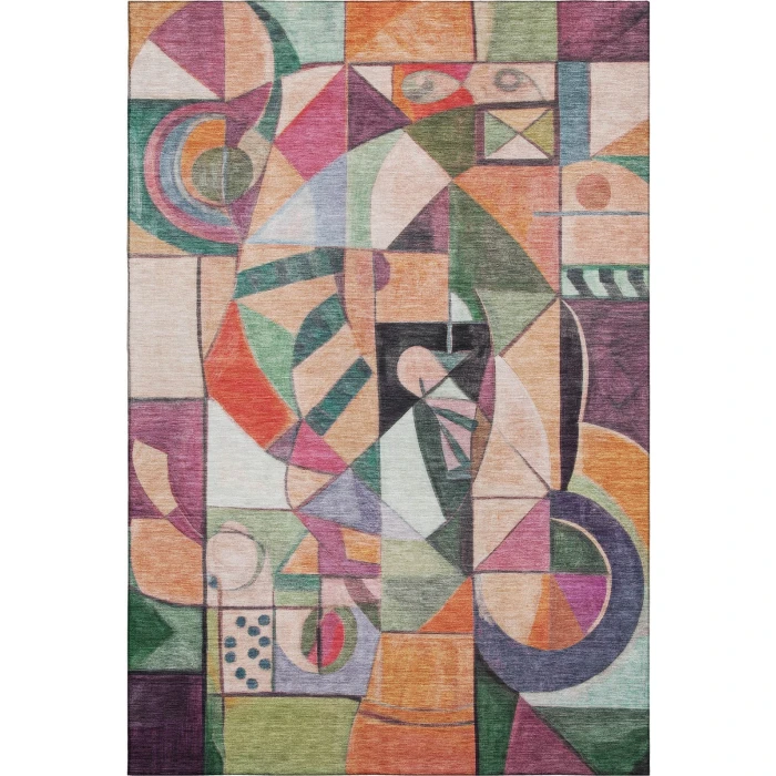 Addison Mayfield Orange AMF1758 - 8ft. Round Rug