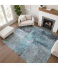 Addison Mayfield Blue AMF1759 - 8ft. Round Rug