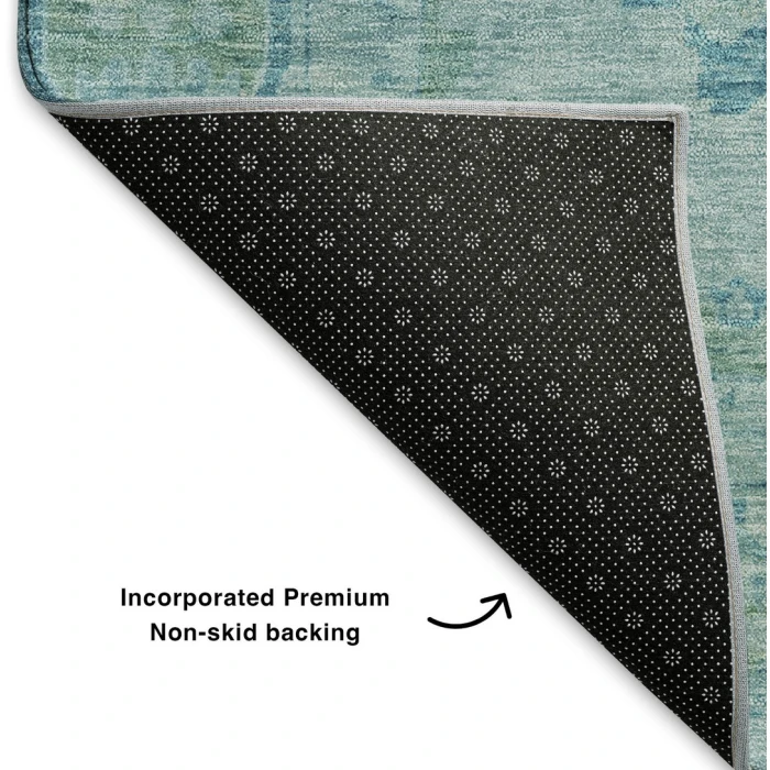 Addison Mayfield Teal AMF1760 - 8ft. Round Rug