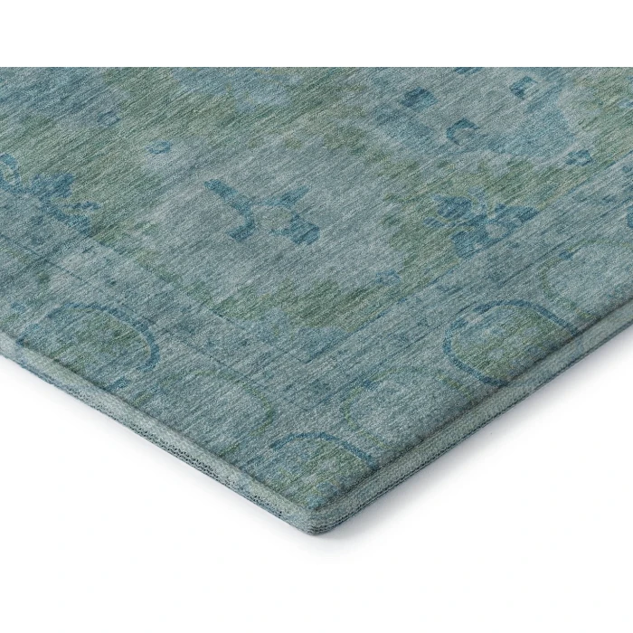 Addison Mayfield Teal AMF1760 - 8ft. Round Rug