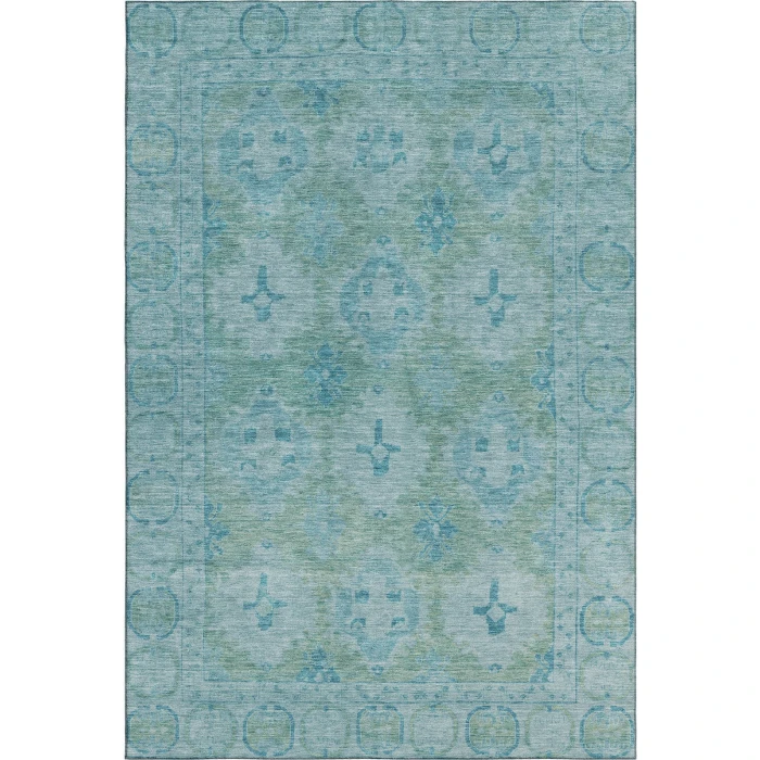 Addison Mayfield Teal AMF1760 - 8ft. Round Rug
