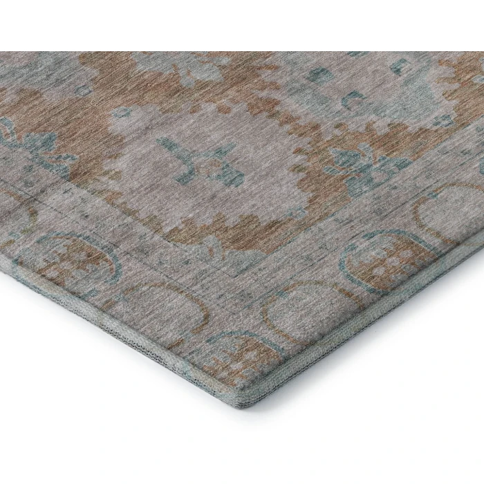Addison Mayfield Orange AMF1760 - 8ft. Round Rug