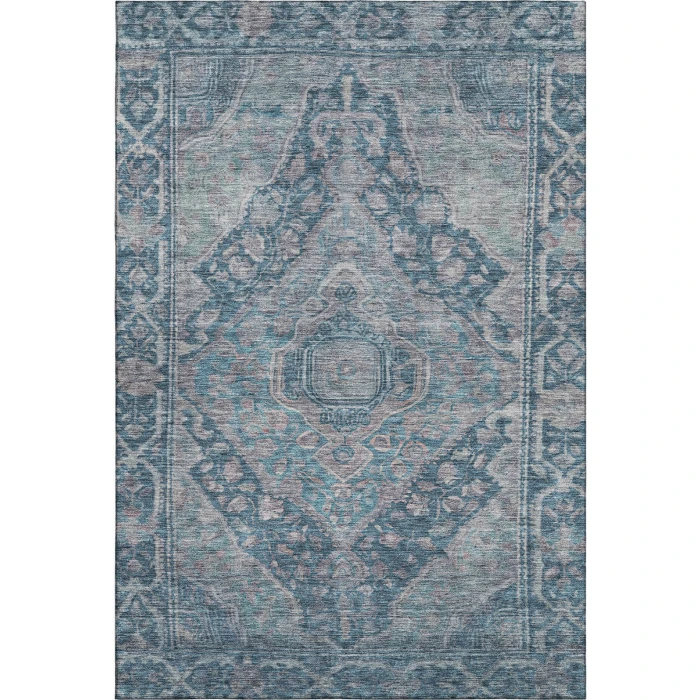 Addison Mayfield Blue AMF1761 - 8ft. Round Rug