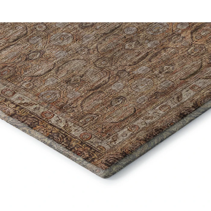 Addison Mayfield Orange AMF1762 - 8ft. Round Rug