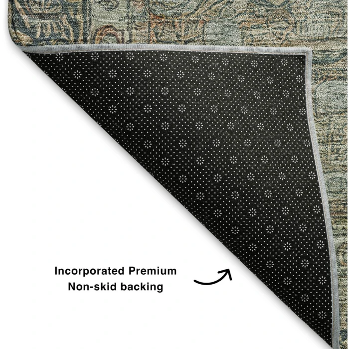 Addison Mayfield Teal AMF1762 - 8ft. Round Rug