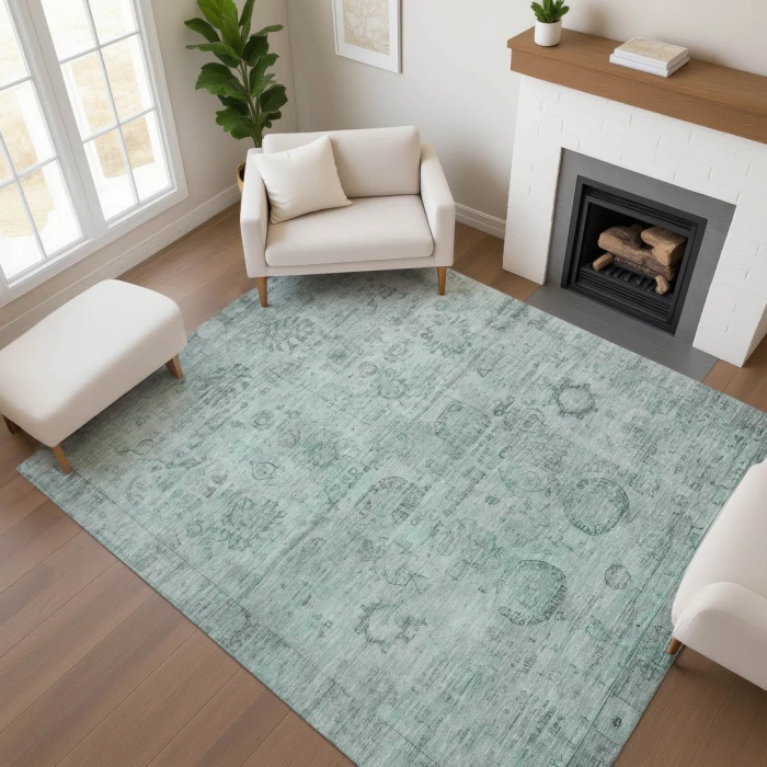 Addison Mayfield Teal AMF1769 2ft. 3in. x 7ft. 6in. Rect. Rug