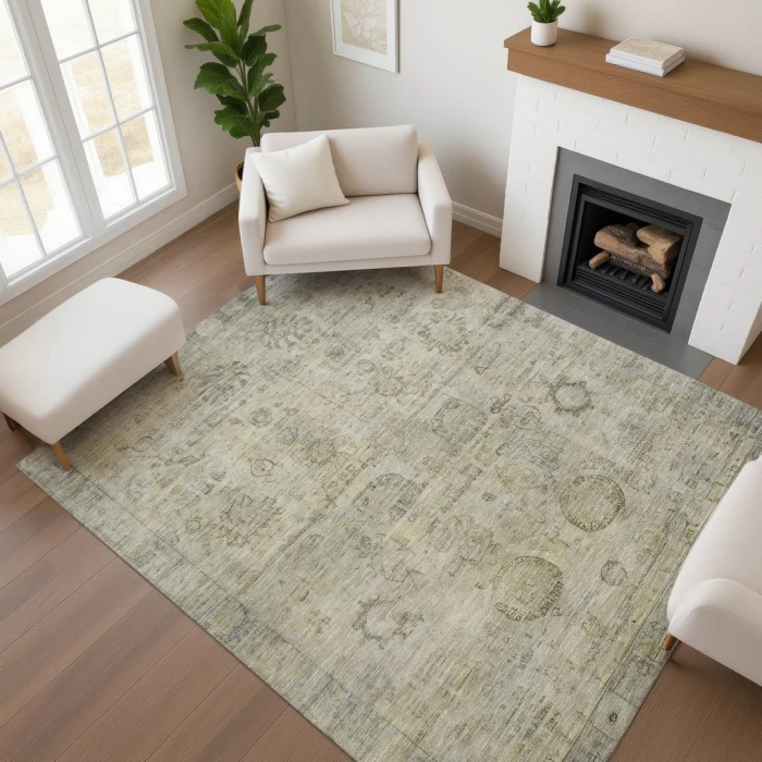 Addison Mayfield Brown AMF1769 - 8ft. Round Rug