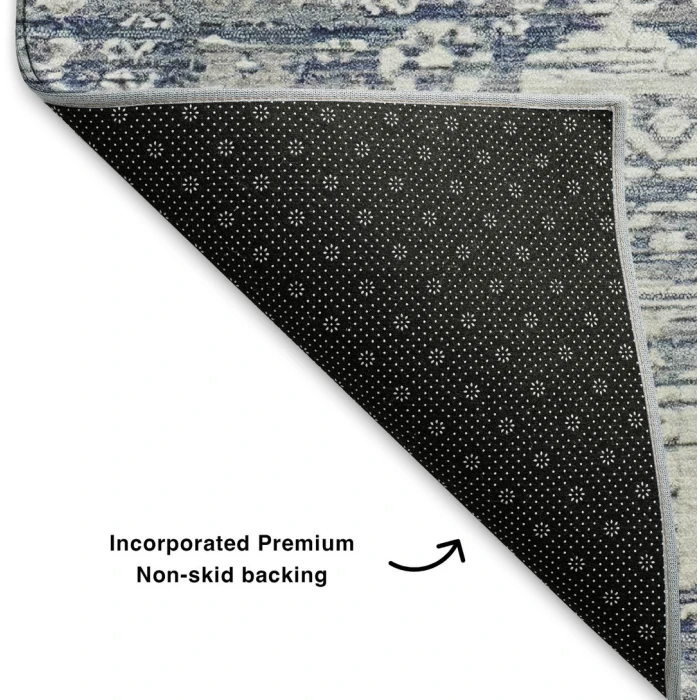 Addison Mayfield Blue AMF1771 - 8ft. Round Rug
