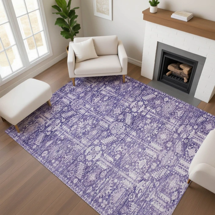 Addison Mayfield Purple AMF1771 - 8ft. Round Rug