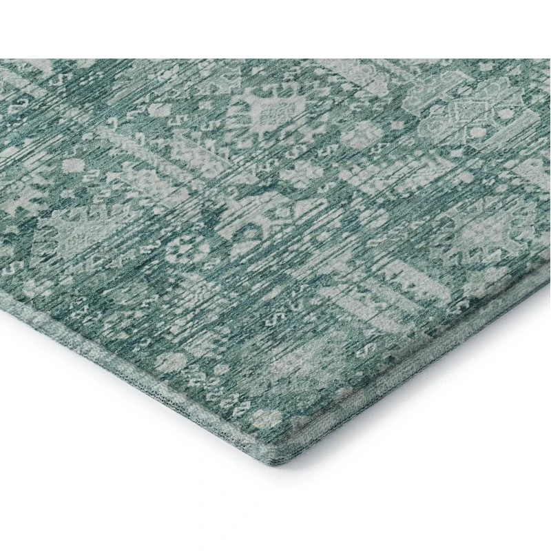 Addison Mayfield Teal AMF1771 - 8ft. Round Rug