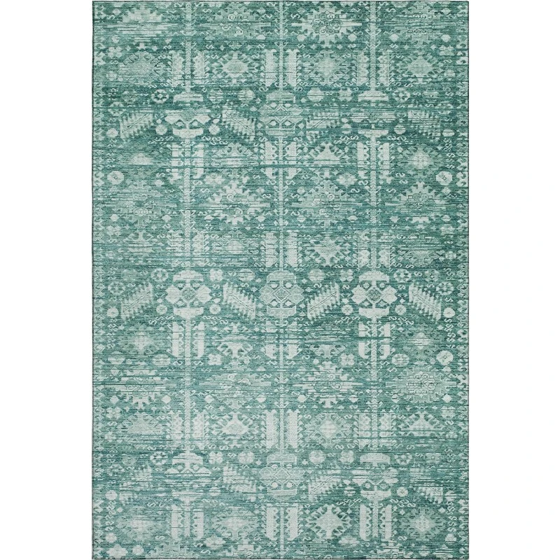 Addison Mayfield Teal AMF1771 - 8ft. Round Rug