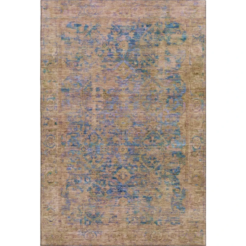 Addison Mayfield Blue AMF1773 - 8ft. Round Rug