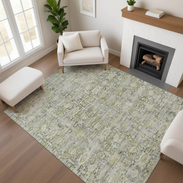 Addison Mayfield Gray AMF1774 - 8ft. Round Rug