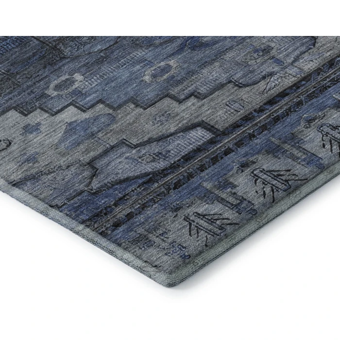 Addison Mayfield Blue AMF1776 - 8ft. Round Rug