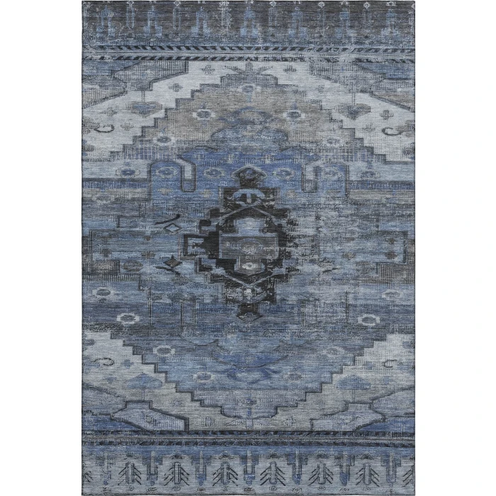 Addison Mayfield Blue AMF1776 - 8ft. Round Rug