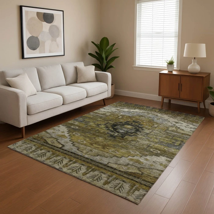 Addison Mayfield Brown AMF1776 - 8ft. Round Rug