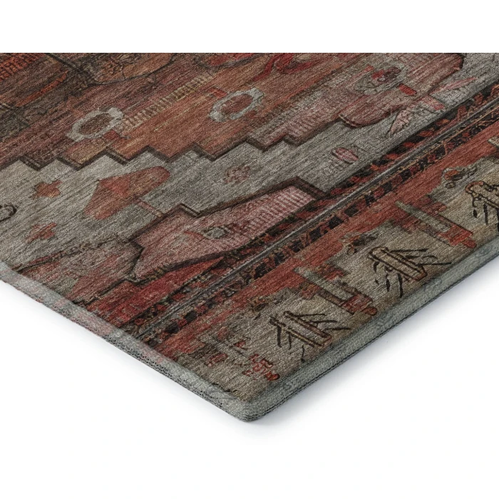Addison Mayfield Orange AMF1776 - 8ft. Round Rug