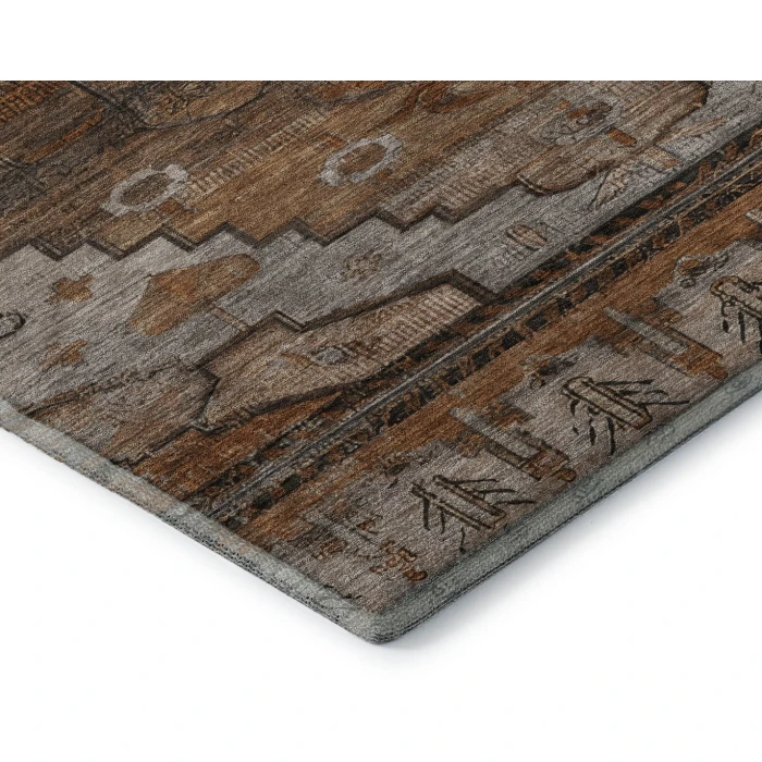 Addison Mayfield Orange AMF1776 - 8ft. Round Rug