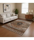 Addison Mayfield Orange AMF1776 - 8ft. Round Rug