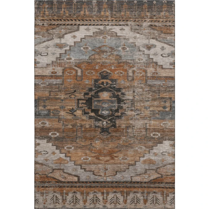 Addison Mayfield Orange AMF1776 - 8ft. Round Rug