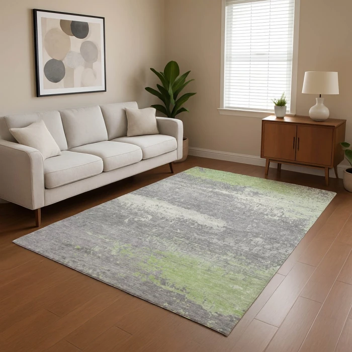 Addison Mayfield Green AMF1777 - 8ft. Round Rug