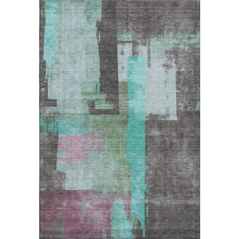 Addison Mayfield Teal AMF1779 - 8ft. Round Rug