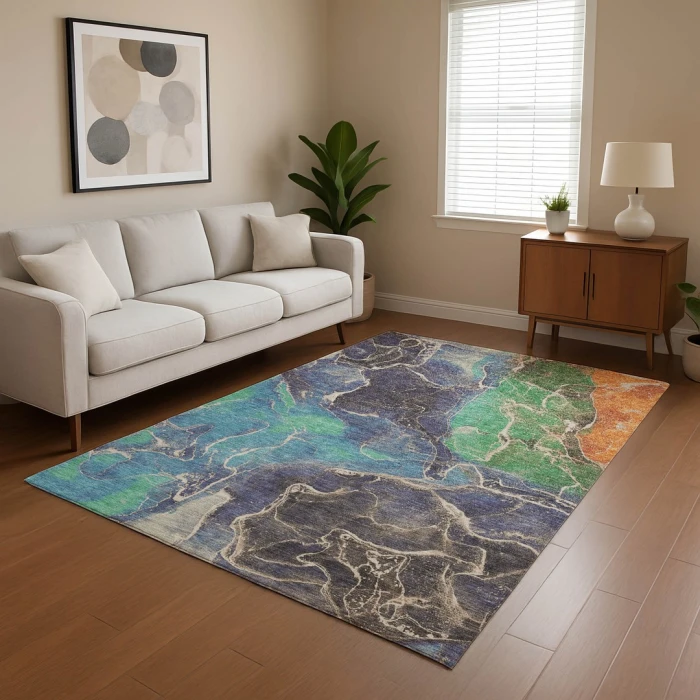 Addison Mayfield Blue AMF1782 2ft. 3in. x 7ft. 6in. Rect. Rug