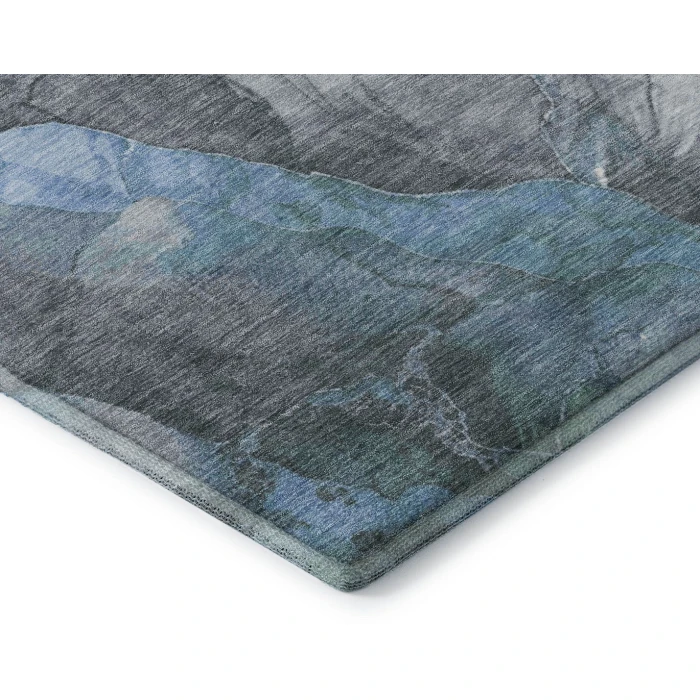 Addison Mayfield Blue AMF1787 - 8ft. Round Rug