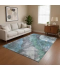 Addison Mayfield Blue AMF1787 - 8ft. Round Rug
