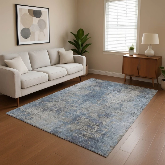 Addison Mayfield Blue AMF1789 - 8ft. Round Rug