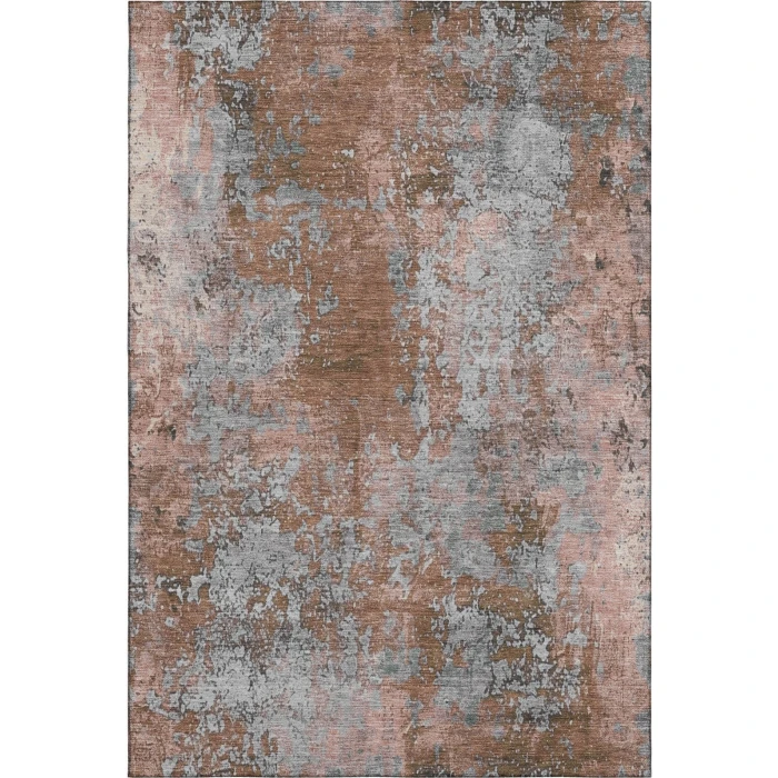 Addison Mayfield Orange AMF1789 - 8ft. Round Rug