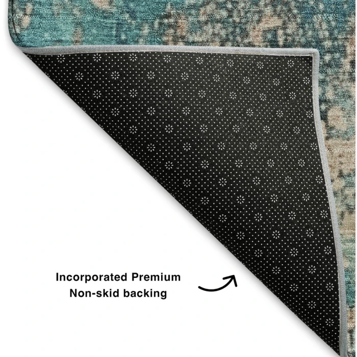 Addison Mayfield Teal AMF1789 - 8ft. Round Rug