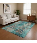 Addison Mayfield Teal AMF1789 - 8ft. Round Rug